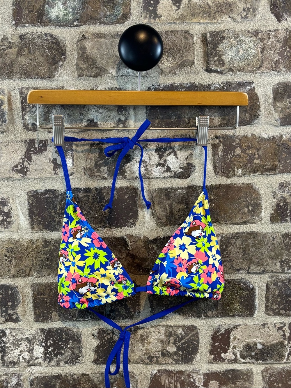 BUC-EE’s Floral Triangle Bikini Top in Bright Multi Size L